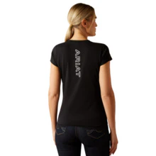 Ariat Wms BV Logo SS T-Shrt Black - Image 3