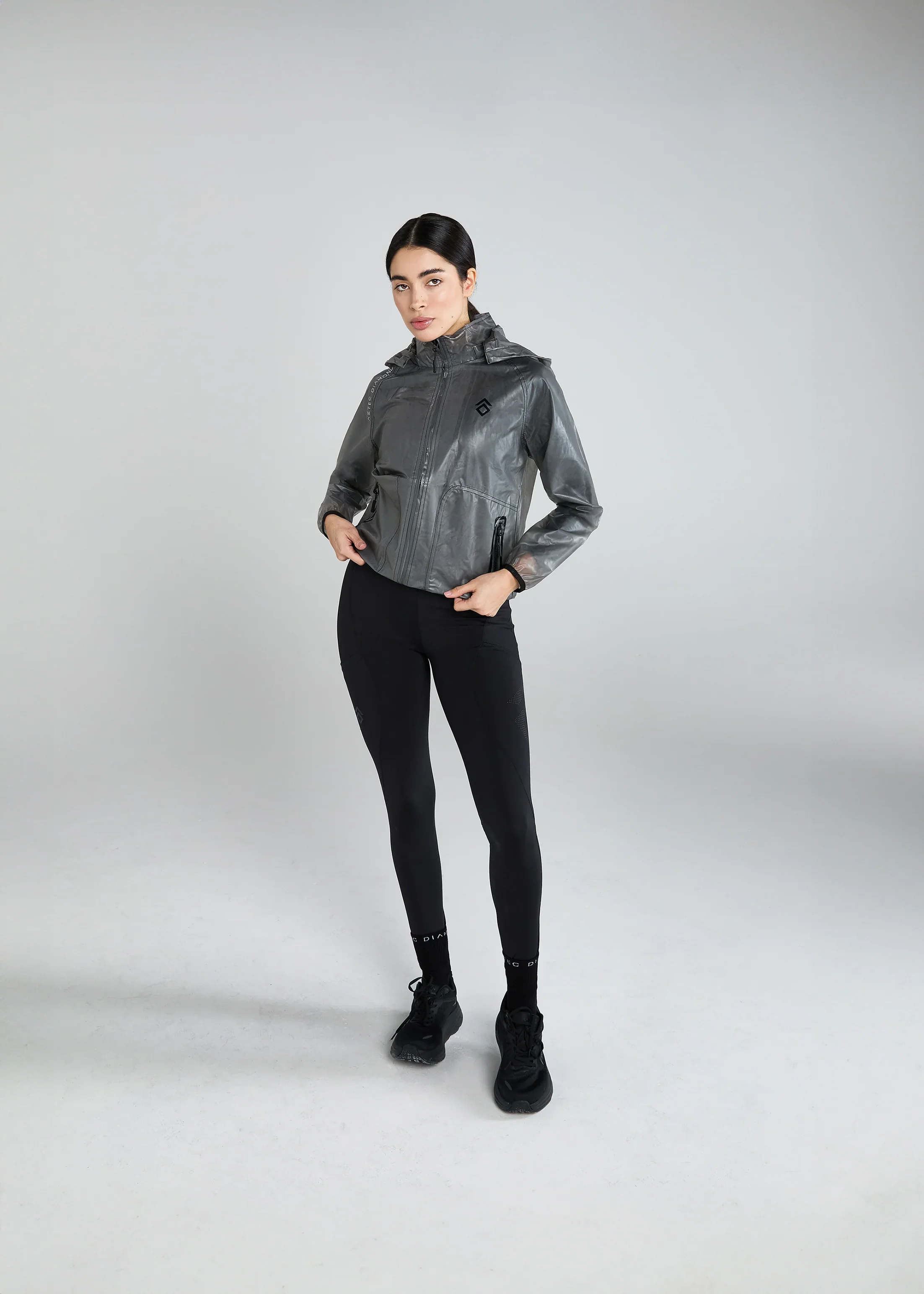 Aztec Diamond Black Clear Rain Jacket - Image 4