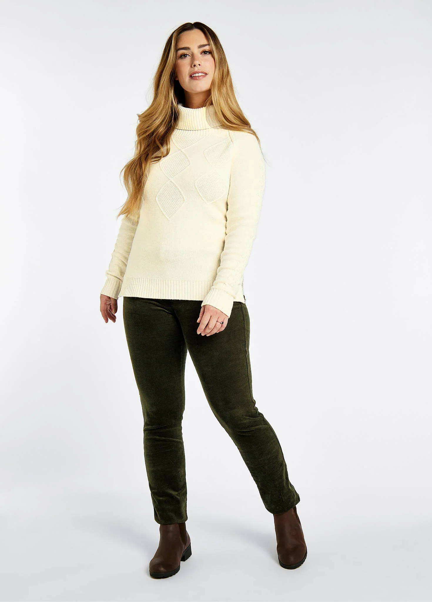 Dubarry Wmn Honeysuckle Jeans Olive - Image 5