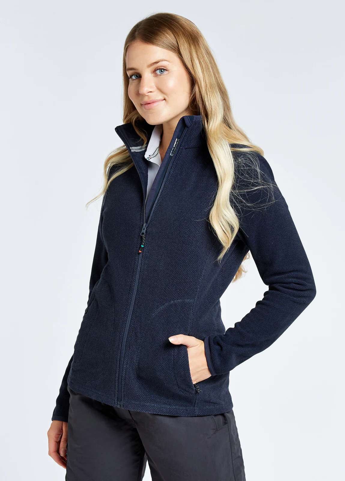 Dubarry Womens Sicily Full Zip Fleece Navy - Image 3