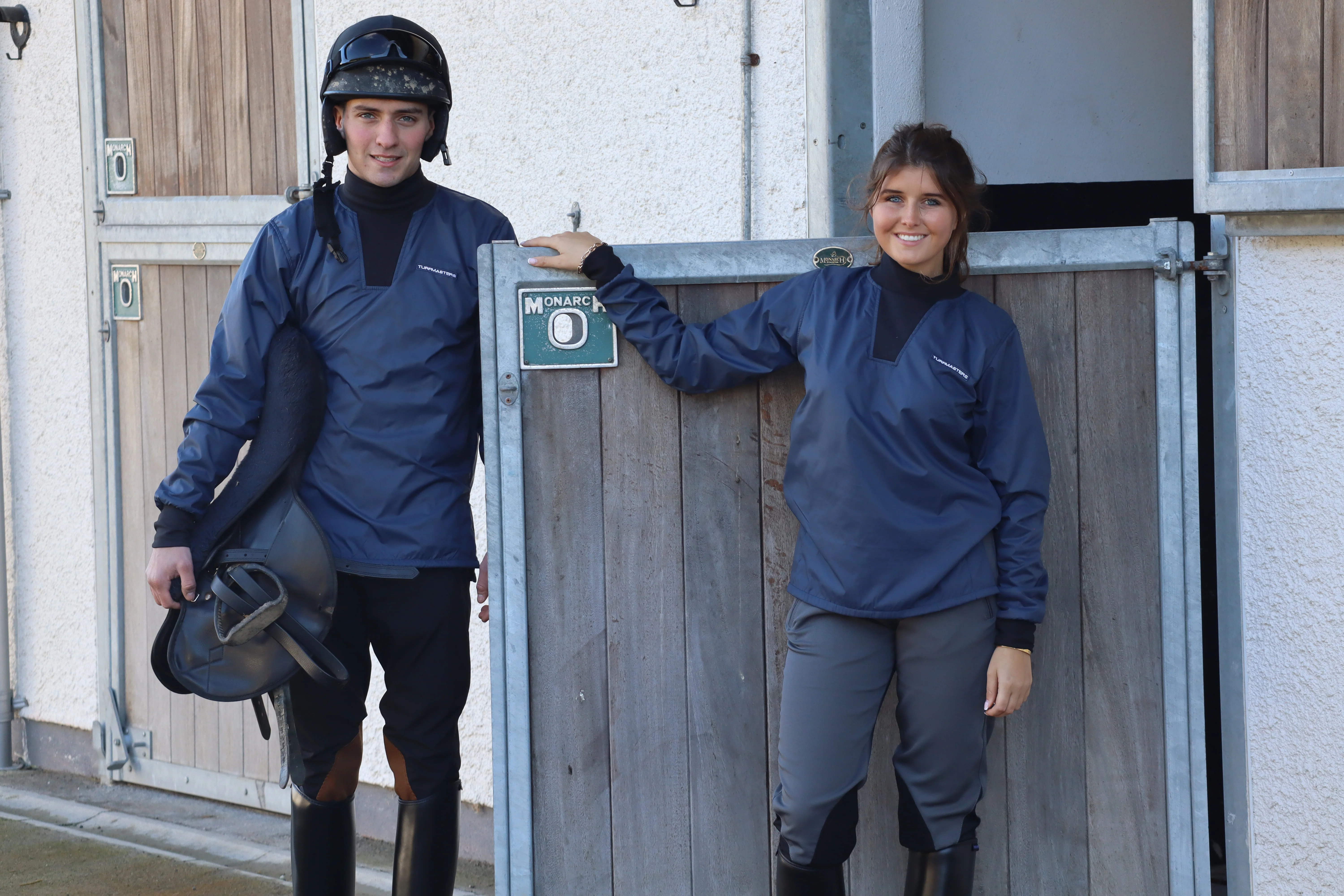 Turfmasters Water Resistant Exercise Breeches - Navy/Black - Image 6