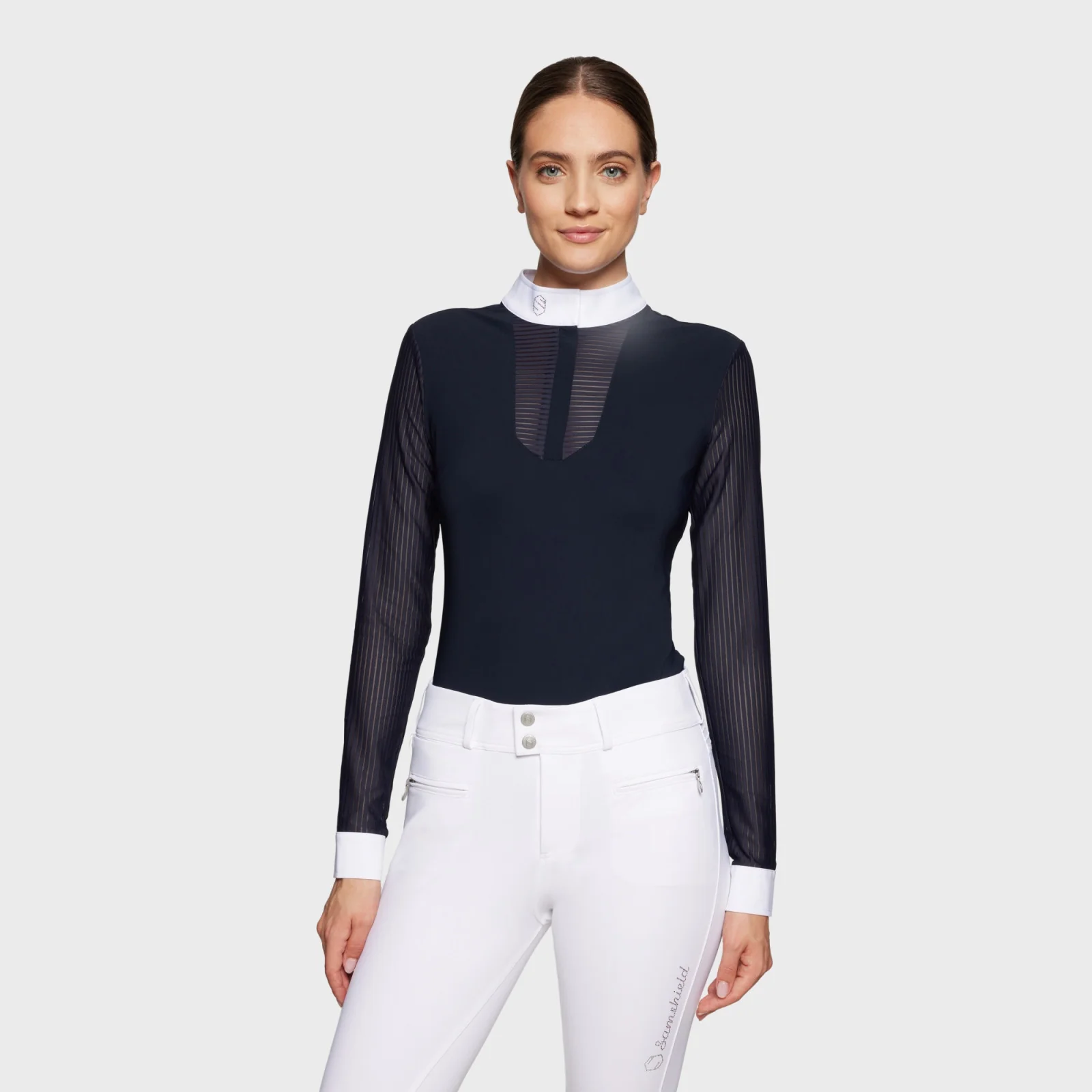 Samshield Wmn Faustine Long Sleeve Shirt Navy - Image 3