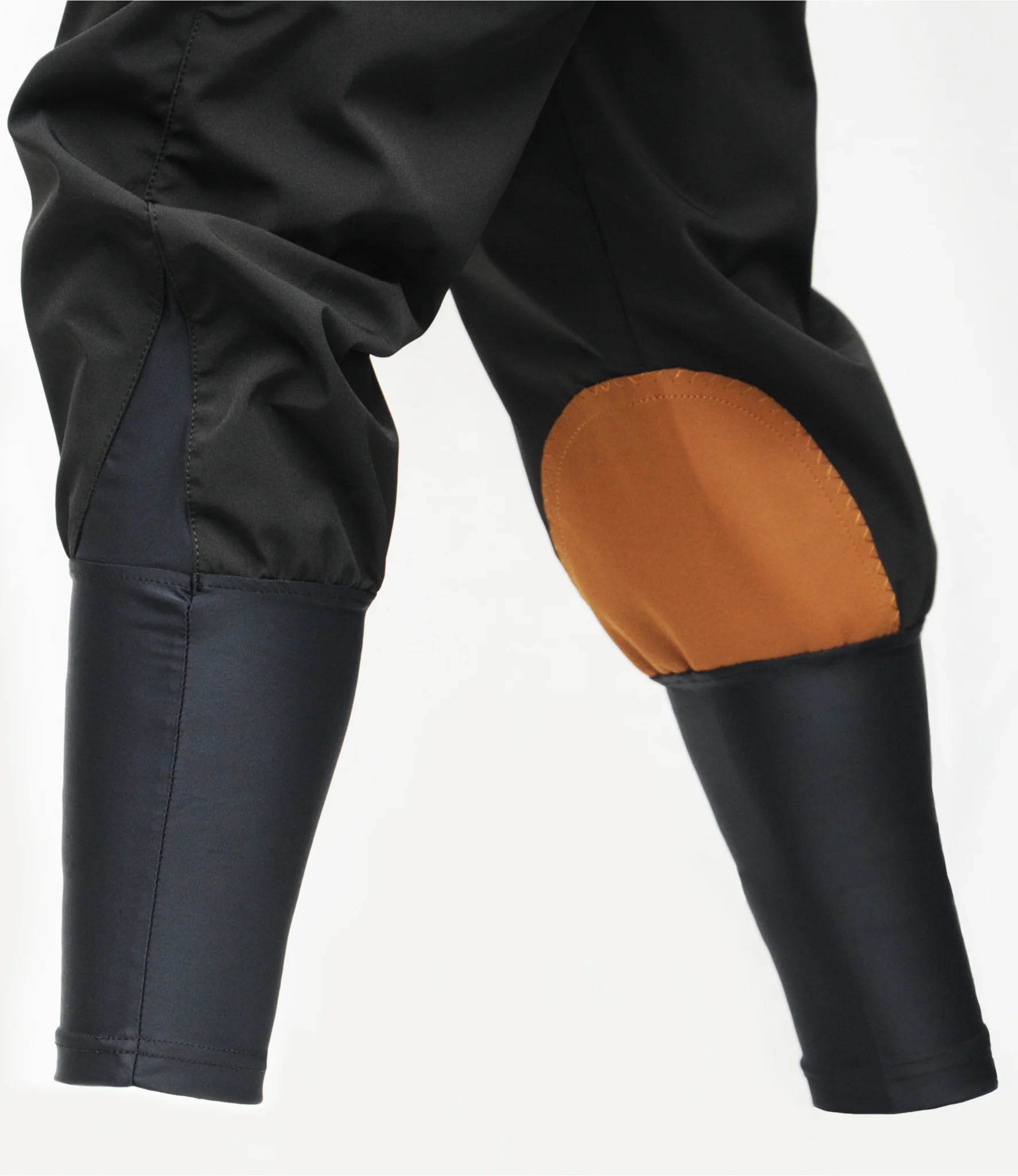 Turfmasters Water Resistant Exercise Breeches Black/Brown - Image 3